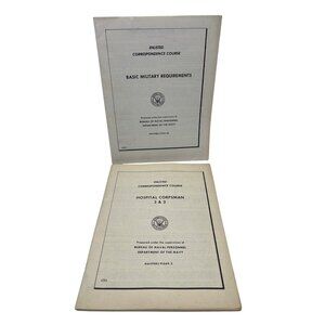 Navy Enlisted Correspondence Course Test Booklets Pair Vintage 1967 6705 & 6512